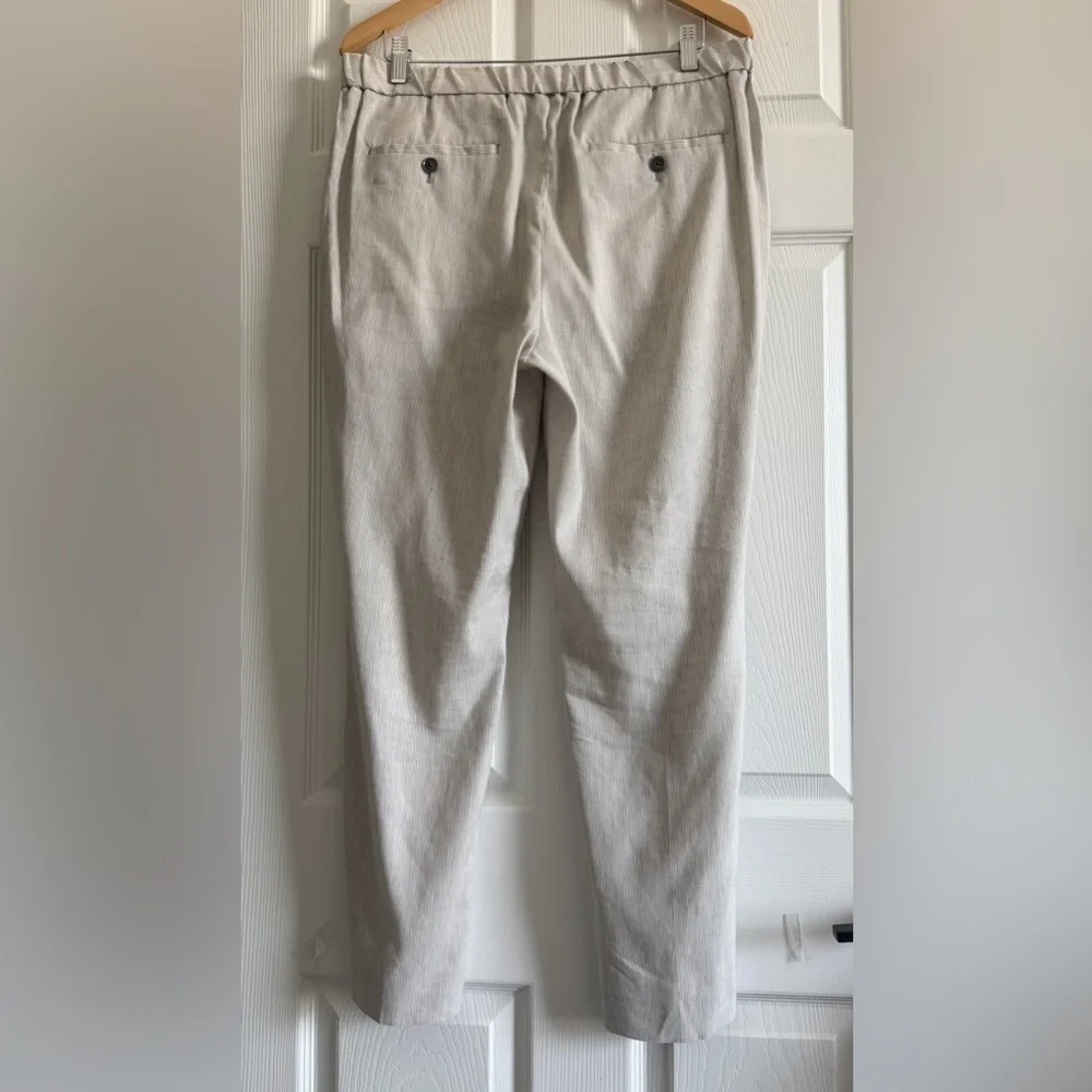 Express Men's Light Gray and White Striped Pants. Size 34X30